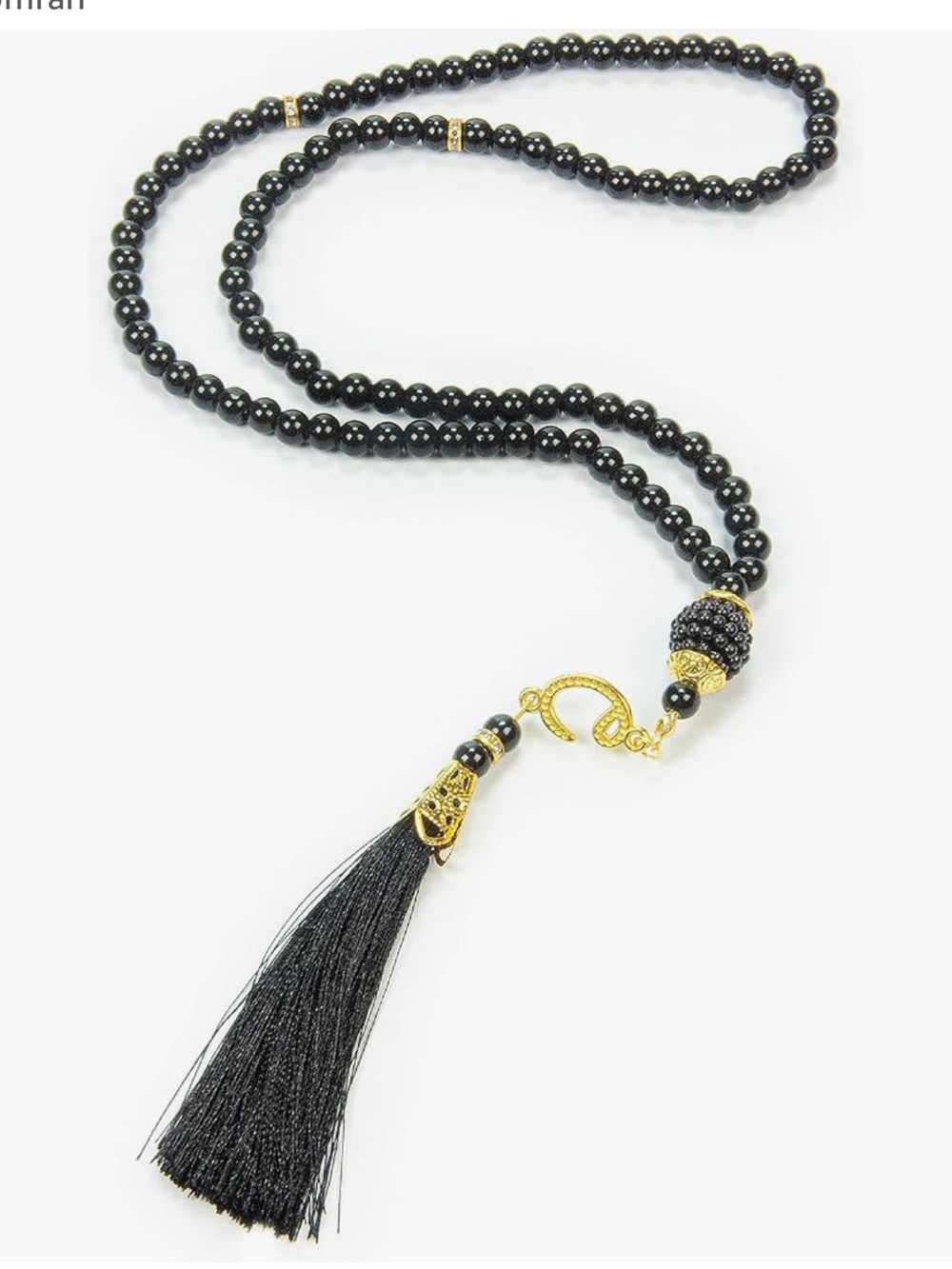 Tasbih Prayer 99 Beads Black/gold Zikr